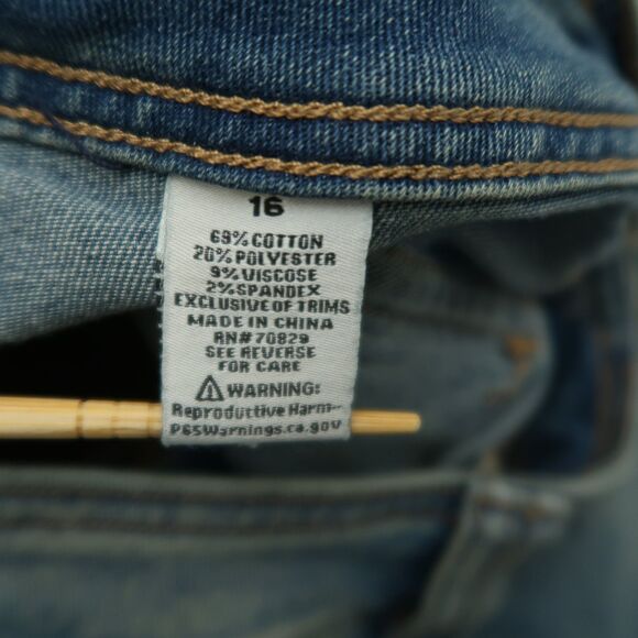 Rewash Jeans Women's Size 16 Blue High-Rise Flare Denim Pants 32" Inseam Stretch - Picture 9 of 16